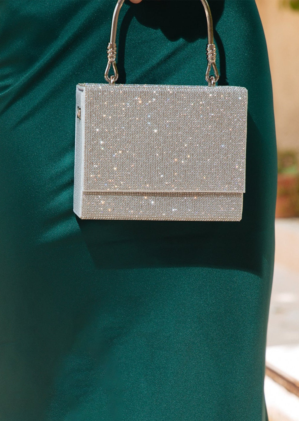 Bag Baul Plateado Glitter