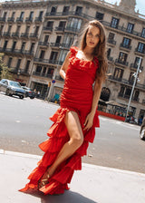 Vestido Largo Luxxel Rojo Boleros