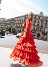 Vestido Largo Luxxel Rojo Boleros