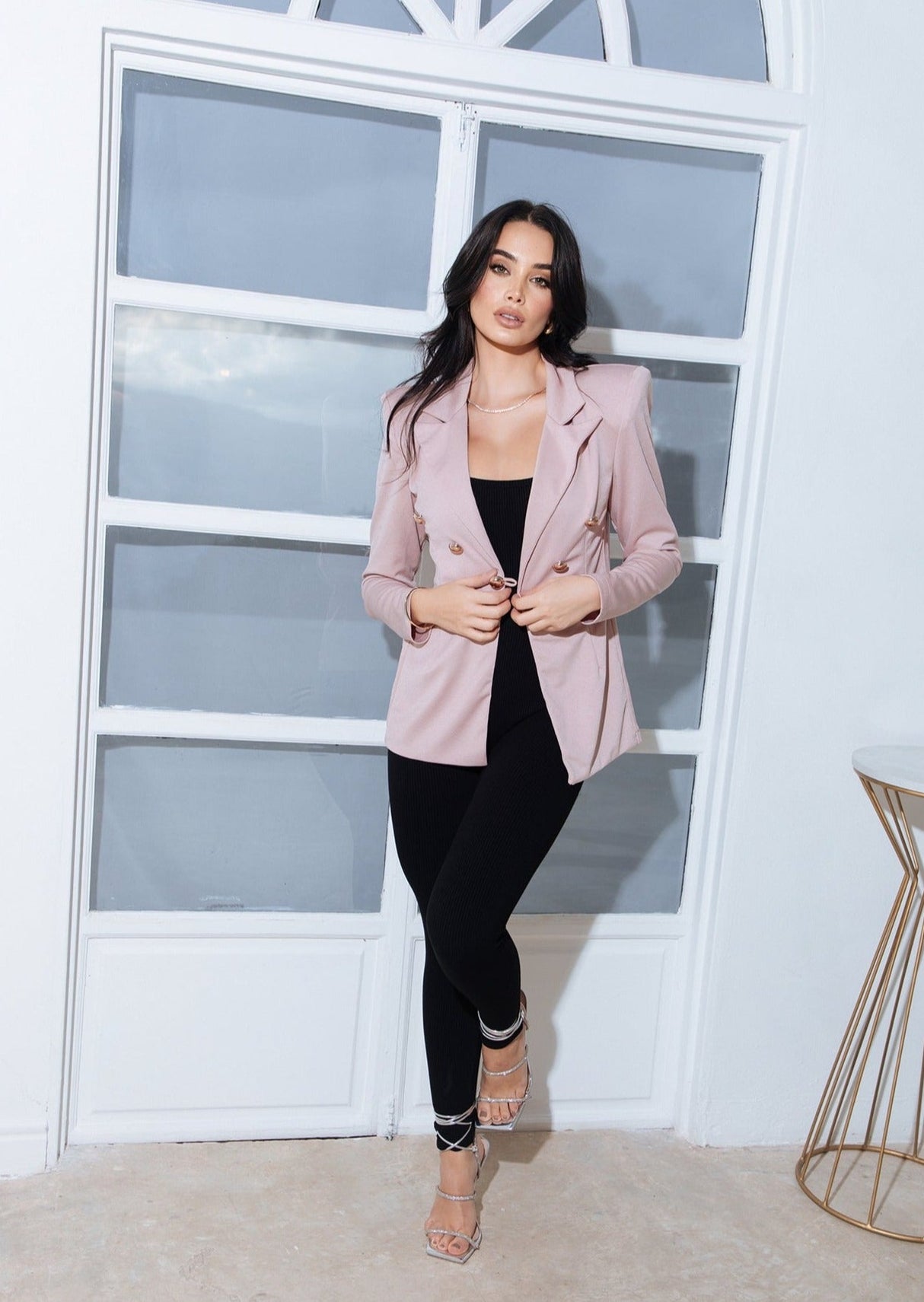 Blazer Itto Rose Botones Dorados