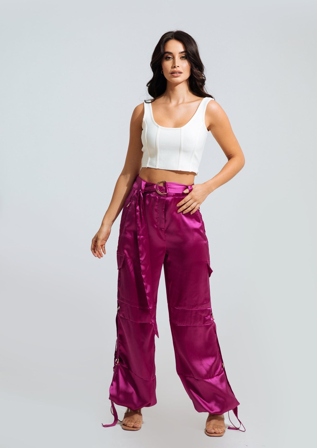 Cargo Rosvelvet Magenta Seda