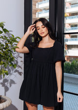 Vestido Corto Hyf Negro Globo