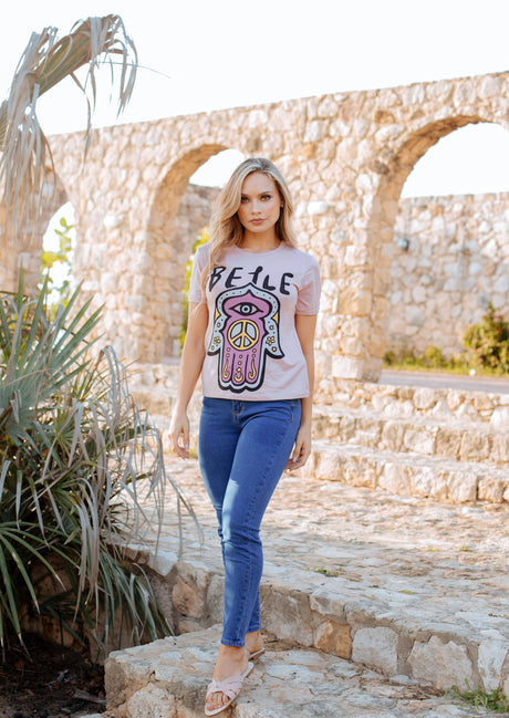 Blusa Dream Makers Rosa Estampada